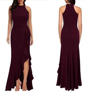 WOOSEA | High Neck Bodycon Mermaid Evening Cocktail Dress